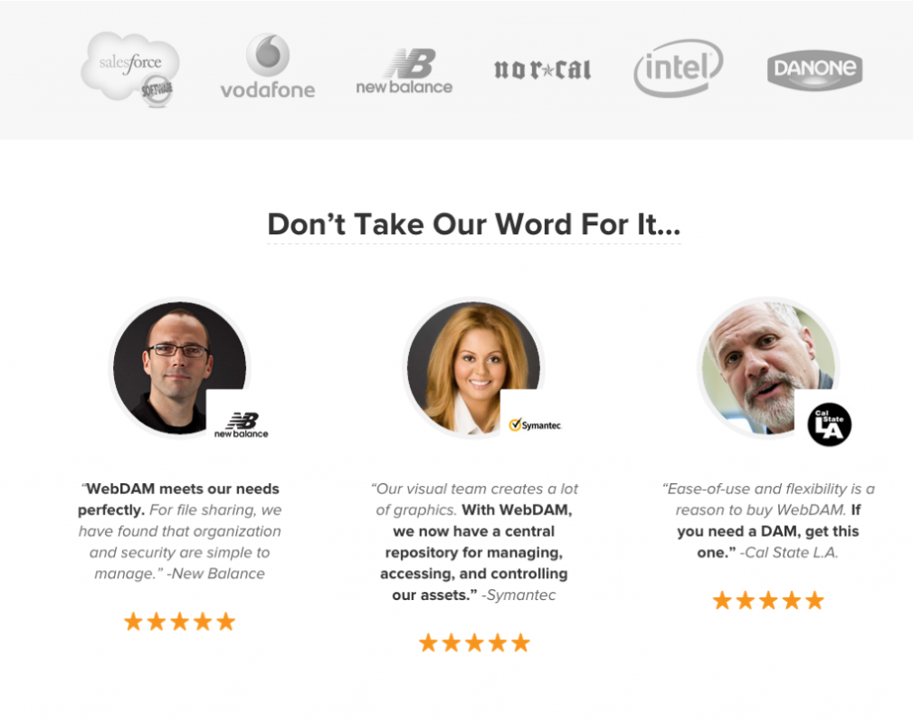 Testimonials Section