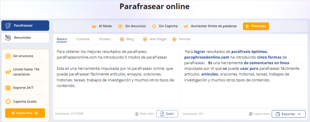 Parafrasearonline