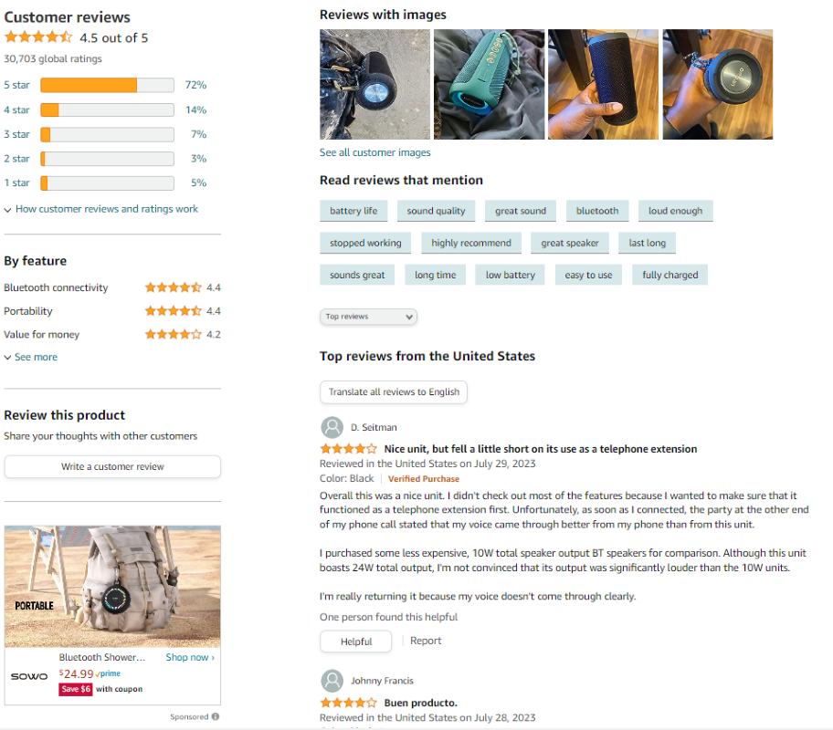 Amazon: Customer Reviews and Ratings