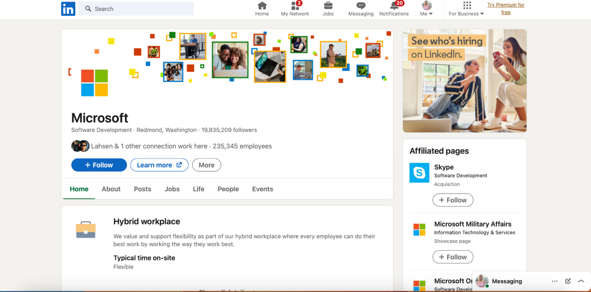 Microsoft LinkedIn