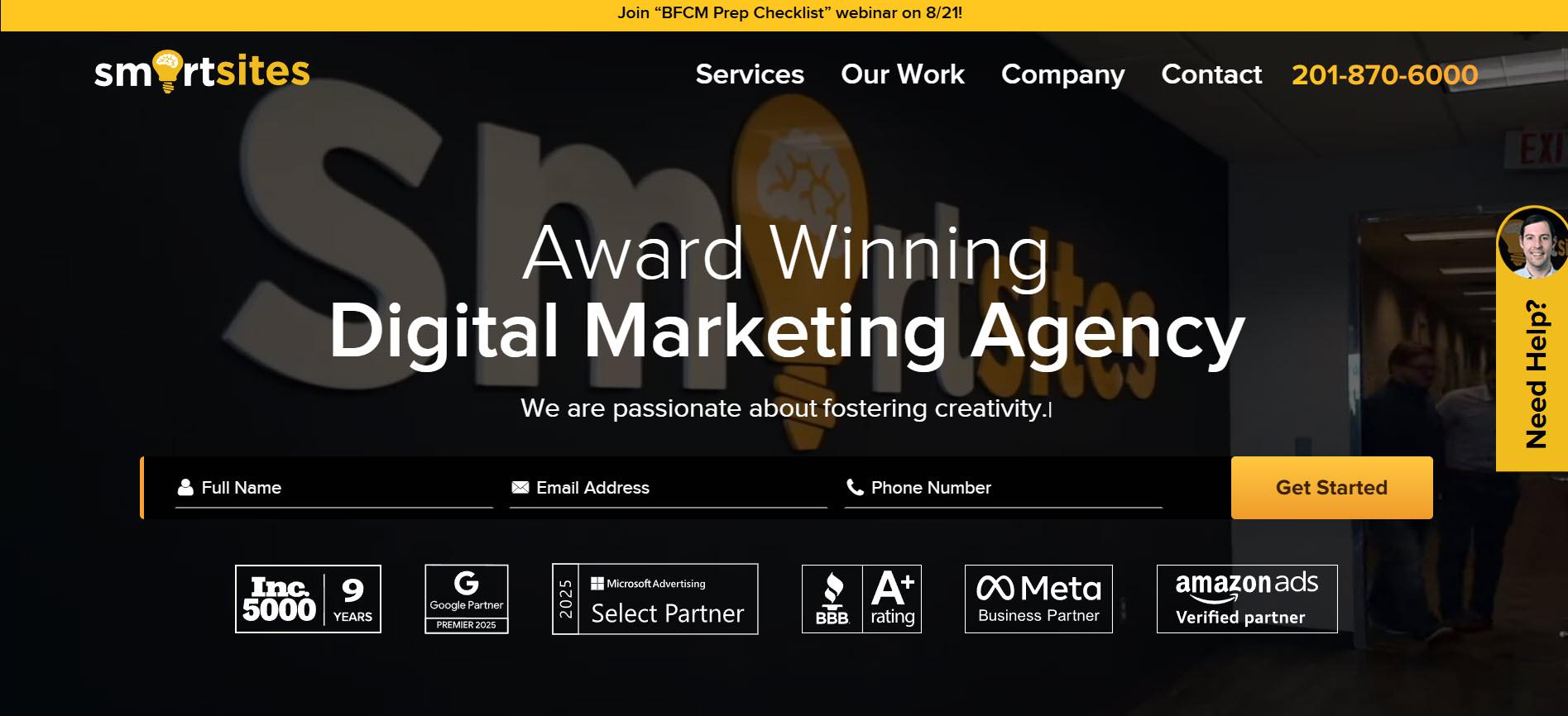 SmartSites, a digital marketing agency helping brands grow through creative strategies.
