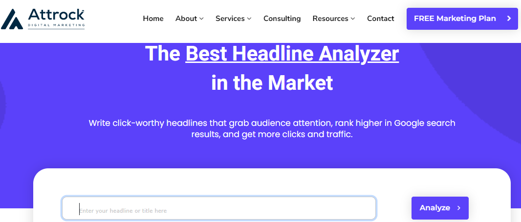 Attrock Headline Analyzer