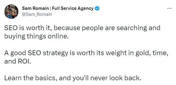 What does the ROI of SEO mean?