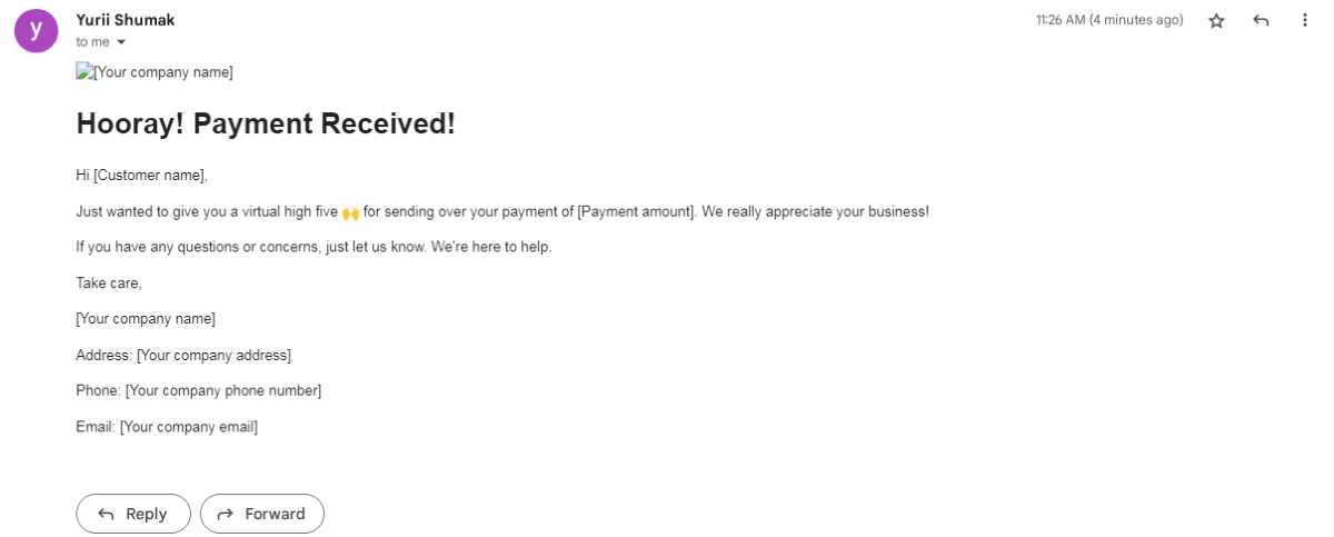 Email example