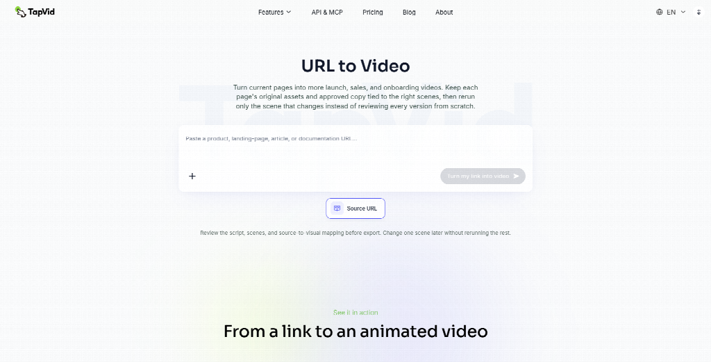 URL to Video for Landing Pages