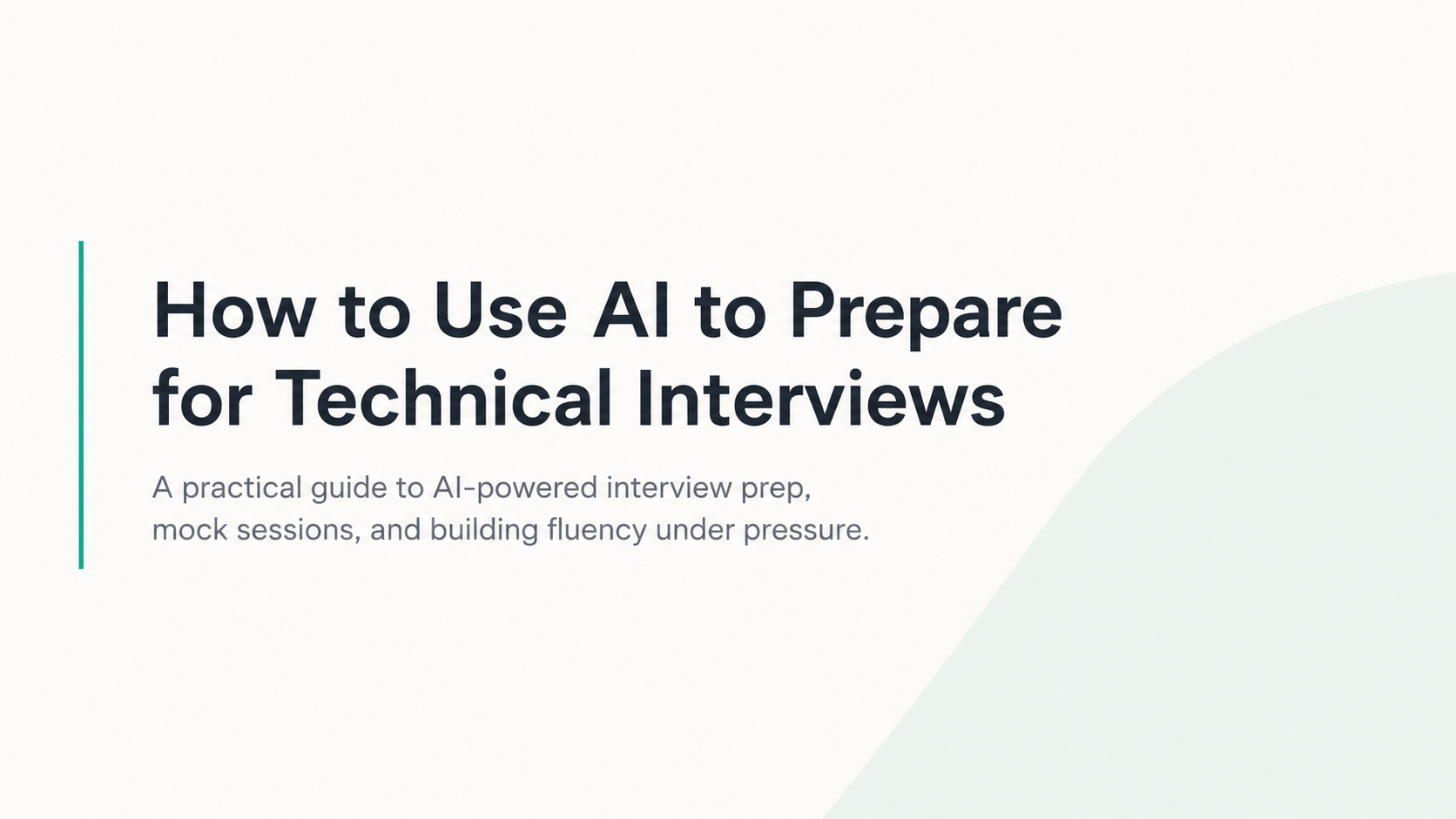 Use AI to Prepare for Technical Interviews