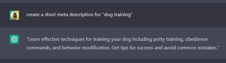 Create short meta description