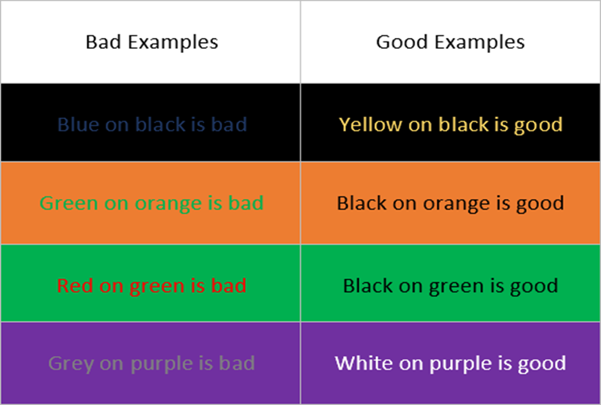 Choose Colors Carefully