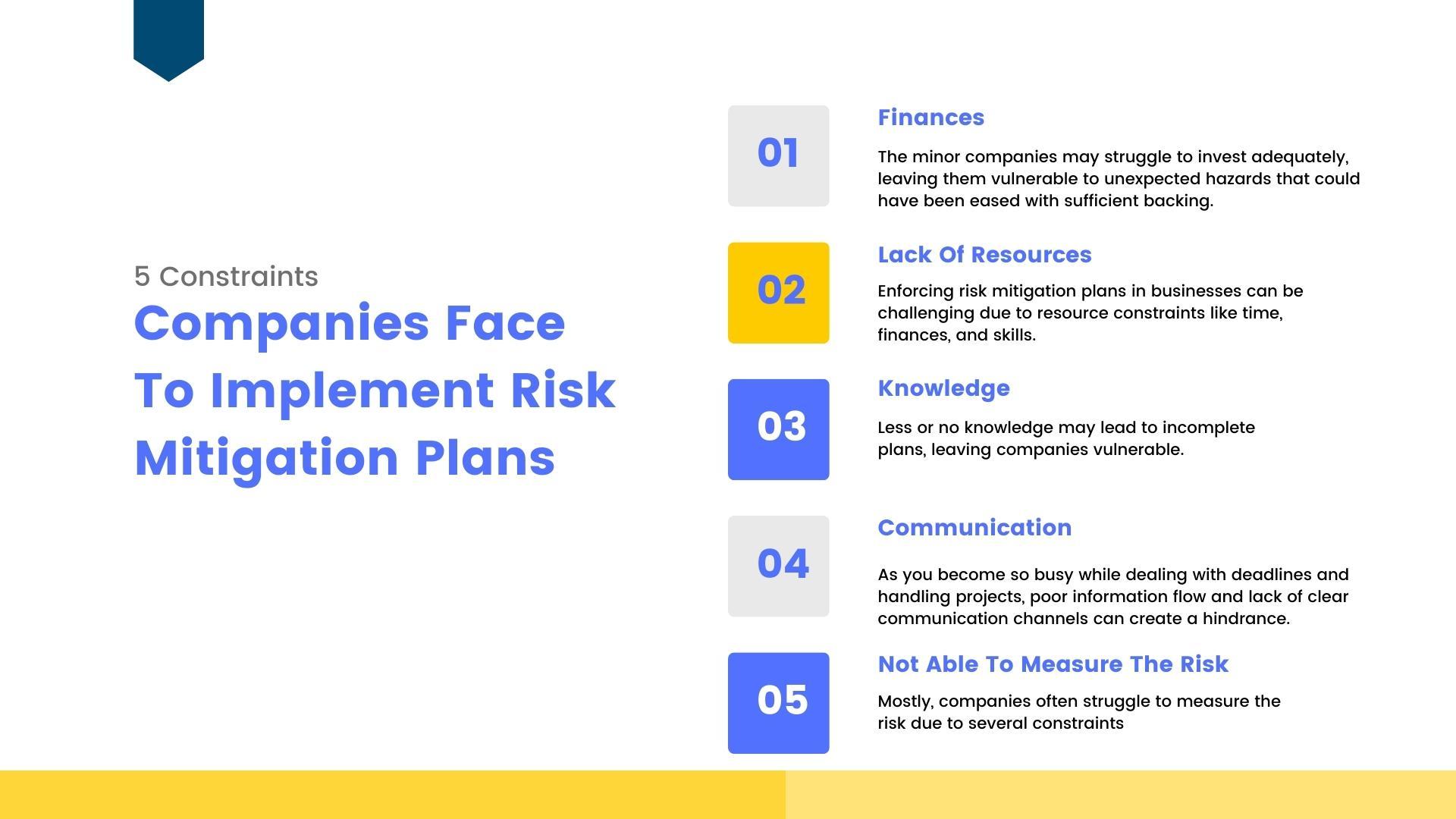 5 Constraints Companies Face To Implement Risk Mitigation Plans